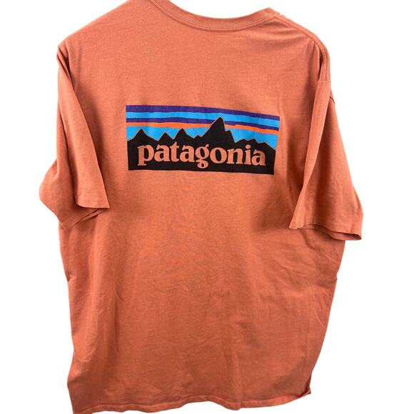 Patagonia Other - Patagonia XL Responsibili-Tee Rust Orange Pocket Graphic Shirt Men’s